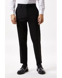 Burton - Tapered Fit Black Smart Trousers - Lyst