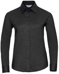 Russell - Oxford Easy-Care Long-Sleeved Shirt - Lyst
