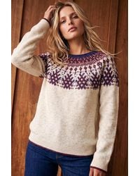 Roman - Petite Fairisle Neppy Knit Jumper - Lyst