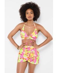 Joe Browns - High-Waisted Swim Skirt With Tropical Leaf Print & Tassel Tie - Lyst