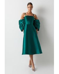Coast - Detachable Shrug Bandeau Full Skirt Midaxi Bridesmaids Dress - Lyst