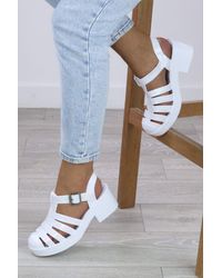 AJVANI - Mid Heel Gladiator Jelly 90S Retro Fisherman Sandals - Lyst