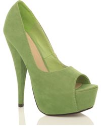 AJVANI - High Heel Platform Peep Toe Court Shoes - Lyst