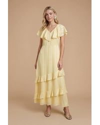Dorothy Perkins - Dp Luxe Cape Ruffle Midi Dress - Lyst