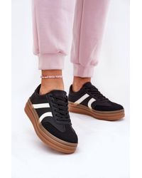 Love Lace - Platform Sneakers With Rounded Toe & Cushioned Insole - Lyst