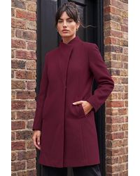 Roman - Tailored Funnel Neck Pocket Detail Coat - Lyst