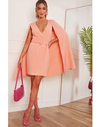 Chi Chi London - Blazer Dress With Cape Detail - Lyst