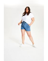 Urban Bliss - Plus Size Paper Bag Denim Short - Lyst