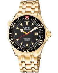 Gevril - Hudson Yards Swiss Automatic Sellita Sw200 Black Dial Gold Watch - Lyst