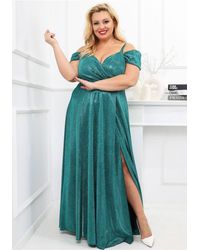 Love Lace - Cotton Wrap Strappy Fit & Flare Dress - Lyst