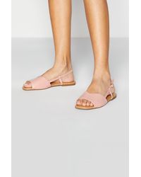 Faith - Faux Leather Wia Wide Fit Sandals - Lyst