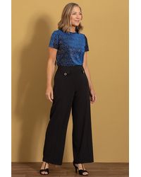 Anna Rose - Wide Leg Pull On Trousers - Lyst