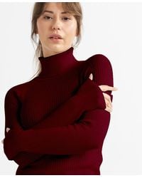 Alse Studio - Fitted Super Soft Turtle Neck Ribbed Jumper - Lyst