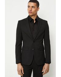 Burton - Plus And Tall Skinny Black Essential Jacket - Lyst