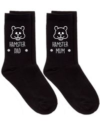 60 SECOND MAKEOVER - Couples Hamster Mum Dad Black Calf Sock Set - Lyst