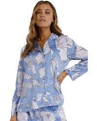 Playful Promises - Logan Spector Statues Drop Hem Long Sleeve 'Pj Top' - Lyst