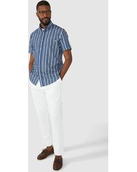 MAINE - Short Sleeve Chambray Stripe Shirt - Lyst