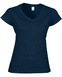 Gildan - Soft Touch V Neck T-Shirt - Lyst