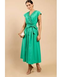 Little Mistress - Frill Detail Midaxi Dress - Lyst