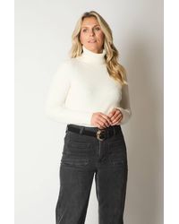 Solo - Ribbed Knit Roll Neck Jumper - Lyst