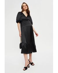 Dorothy Perkins - Maternity Black Button Front Midaxi Dress - Lyst