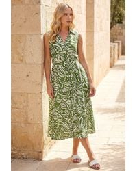 Roman - Petite Abstract Midi Shirt Dress - Lyst
