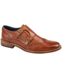 Roamer - Leather Double Monk Strap Brogues - Lyst