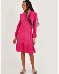 Monsoon - Cord Buttoned Dress - Lyst