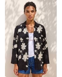 Roman - Floral Embroidered Collared Shirt - Lyst