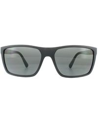 Polo Ralph Lauren - Rectangle Matt Black Dark Grey Ph4133 Sunglasses - Lyst