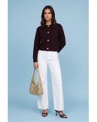 Urban Bliss - Wool Blend Cropped Cardigan - Lyst