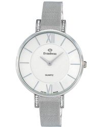 EverSwiss - Crystaline Plated Stainless Steel Fashion Analogue Watch - 2787-lss - Lyst