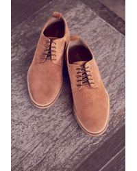 Burton - Tan Suede Derby Shoes - Lyst