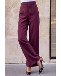 Roman - Petite Wide Leg Ponte Stretch Trouser - Lyst