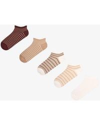 Penti - Everyday Ribbed Striped Jacquard 2-Pack Ankle Socks - Lyst