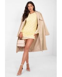 Love Lace - Elegant Lace Mini Dress With Puff Sleeves - Lyst