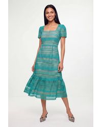 Wallis - Petite Lace Fit & Flare Midi Dress - Lyst