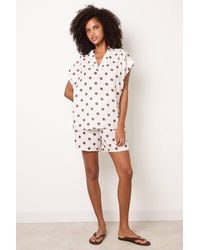 Blue Vanilla - Elasticated Waist Short Sleeve V-Neck Top - Lyst