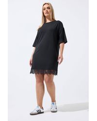 Yours - Lace Trim Mini Dress - Lyst