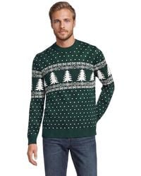 Lands' End - Pure Cotton Fair Isle Drifter Jumper - Lyst