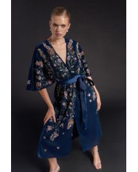 Coast - Julie Kuyath Velvet Embellished Wrap Dress - Lyst
