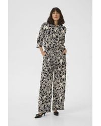 Kaffe - Kasanne Plain Weave Printed Jumpsuit - Lyst