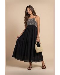 Urban Bliss - Embroidery Panel Gauze Dress - Lyst