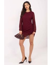 Love Lace - Elegant Lace Mini Dress With Ruched Sides Style 222592 - Lyst