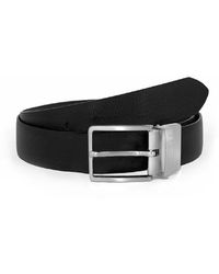 Steel & Jelly - Black Reversible Leather Belt With Silver Buckle - Lyst