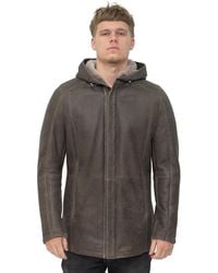 Infinity Leather - Sheepskin Hooded Parka Coat-Leyland - Lyst