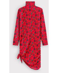 Enorsia - Side Tie Knot Christmas Mini Dress - Lyst