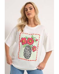 Yours - Embroidered Graphic T-Shirt - Lyst