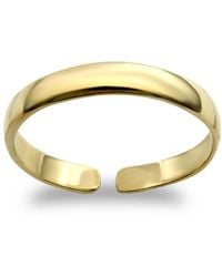 Jewelco London - 9Ct Elegant Minimalist D-Shape Band Toe Ring 2.5Mm - Lyst