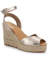 Jones Bootmaker - Marchesa Leather Wedge-Heeled Sandals - Lyst